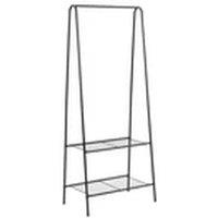 Havendro Dress Coat Rail Hanging Storage Stand 2 Tier Black