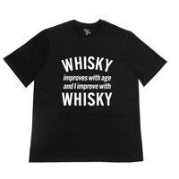 Coopers of Stortford Men's Whisky Improves With Age Slogan Print T-Shirt, 100% Cotton in Black | Size: Large