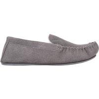 SNUGRUGS Men's Hugo, Loafer Moccasin Suede Slipperswith Rubber Sole in Grey | Size: 13