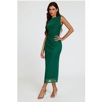 FS Collection Women's Mesh Maxi Dress in Green | Size: Small