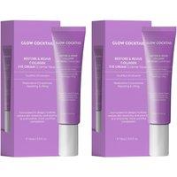 GlowCocktail London Women's 2 X Restore & Revive Collagen Eye Cream 15Ml in Purple | Size: 30ml