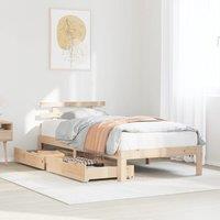 Berkfield Home Bed Frame with Drawers without Mattress 100x200 cm in Brown