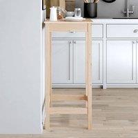 Berkfield Home Bar Table 50x50x110 cm Solid Wood Pine in Brown | Size: 50 x 50 x 110 cm