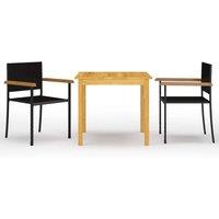 Berkfield Home 3 Piece Garden Dining Set Black
