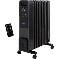 Russell Hobbs Electric Heater 11 Fin 2500W Oil Filled Radiator RHOFR2500-M-D in Black
