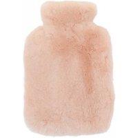 Fenland England Real Sheepskin Hot Water Bottle Cover with 1L Bottle in Rose