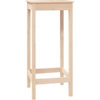 Berkfield Home Bar Table 50x50x110 cm Solid Wood Pine in Light Tan | Size: 50 x 50 x 110 cm