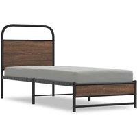 Berkfield Home Bed Frame without Mattress 75x190 cm Brown Oak Engineered Wood