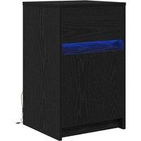 Berkfield Home Bedside Cabinet Black oak 38 x 34 x 61 cm Particle board