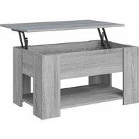 Berkfield Home Coffee Table Grey Sonoma 79x49x41 cm Engineered Wood | Size: 79 x 49 x 41 cm