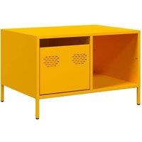 Berkfield Home Coffee Table Mustard Yellow 68.5x50x43.5 cm Cold-rolled Steel