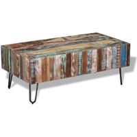 Berkfield Home Coffee Table Solid Reclaimed Wood 100x50x38 cm | Size: 100 x 50 x 38 cm