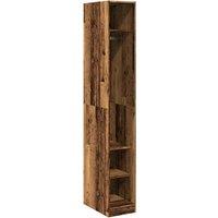 Berkfield Home Wardrobe Old Wood 30x50x200 cm Engineered Wood in Brown | Size: 30 x 50 x 200 cm