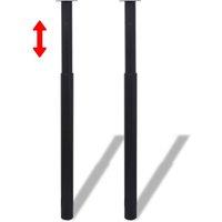 Berkfield Home Telescopic Table Legs 4 pcs Black 710 mm-1100 mm