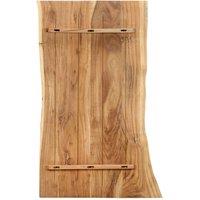 Berkfield Home Table Top Solid Acacia Wood 100x(50-60)x2.5 cm in Brown
