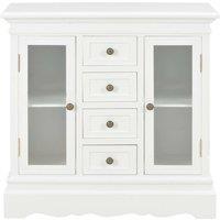 Berkfield Home Sideboard White 70x28x70 cm Solid Pine Wood | Size: 70 x 28 x 70 cm