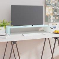 Berkfield Home TV Stand/Monitor Riser Glass Green 80x30x13 cm | Size: 80 x 30 x 13 cm