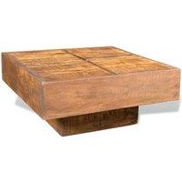 Berkfield Home Coffee Table Brown Square Solid Mango Wood