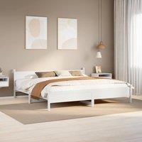 Berkfield Home Bed Frame without Mattress White 180x200 cm Super King Solid Wood Pine