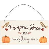 KDMD 20cm Pumpkin Spice Hanging Sign in Cream