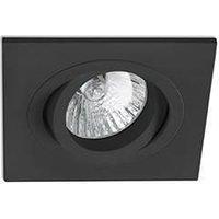 Netlighting Rad Tiltable Black recessed Downlight Square GU10
