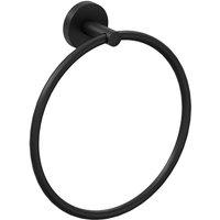 Cosmic Towel Ring, 20cm, Matt Black, Hidden fixings, Start Collection in Black