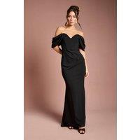 Coast Women's Bardot Stretch Fishtail Maxi Dress in Black | Size: 8