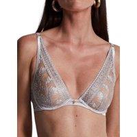 Aubade Women's Magnetic Spell Underwired Triangle Bra in Silver | Size: 32D
