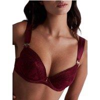 Aubade Women's Magnetic Spell Moulded Plunge Bra in Red | Size: 30C