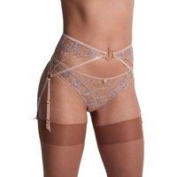 Aubade Women's Sound of Heart Suspender Belt in Nude | Size: 14