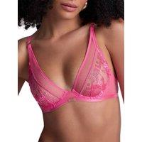 Aubade Women's Rules of Attraction Triangle Plunge Bra in Pink | Size: 38C