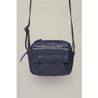 Moshulu Women's 'Brianne' Small Leather Crossbody Bag in Indigo