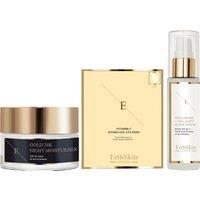 Erth Skin London Women's Anti-Wrinkle Night Moisturiser 24k Gold 50ml + Hyaluronic acid & Collagen Serum - 60ml + Vitamin C Hydrogel Eye Pads x 5