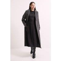 Wallis Women's Principles by Contrast Piping Coat in Charcoal | Size: 20