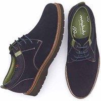 Moshulu 'Peat' Men's Lace Up Suede Derby Shoes in Indigo | Size: 7