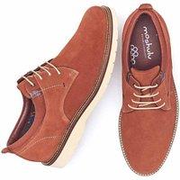 Moshulu 'Peat' Men's Lace Up Suede Derby Shoes in Red | Size: 7