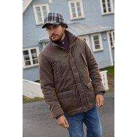 Weird Fish Men's Thunderchief Wadded Field Jacket in Dark Brown | Size: Large