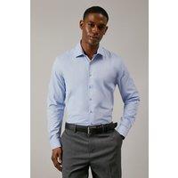 Burton Men's Blue Regular Fit Easy Iron Shirt | Size: 15 inches