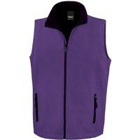 Result Men's Printable Softshell Body Warmer in Purple | Size: Small