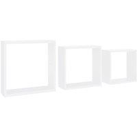 Berkfield Home Wall Cube Shelves 3 pcs White MDF
