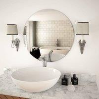 Berkfield Home Wall Mirror 60 cm Round Glass in Silver