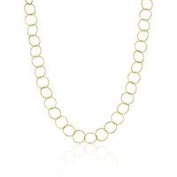 Spero London Women's Circle Hoops Sterling Silver Chain Necklace in Gold