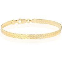 Spero London Women's Italian Herringbone Sterling Chain Bracelet in Gold