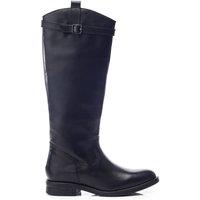 b.soleful Women's 'B.Luna' Leather Biker Boots in Black | Size: 4
