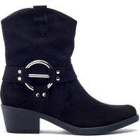 b.soleful Women's 'Gillian' Alcantara Heeled Boots in Black | Size: 5