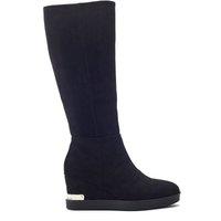 b.soleful Women's 'Gresil' Alcantara Heeled Boots in Black | Size: 6
