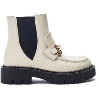 b.soleful Women's 'Golder' Porvair Ankle Boots in Cream | Size: 6