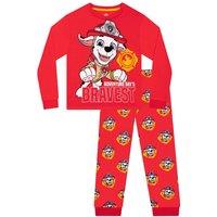 Paw Patrol Boy's Marshall Long Sleeve Pyjama Set in Red | Size: 18-24 m