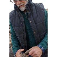 Weird Fish Men's Dover Wadded Gilet in Navy | Size: Large