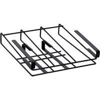 Living and Home Cutting Board Rack Under Cabinet Hanging Rack with Lid Holder in Black | Size: Large
